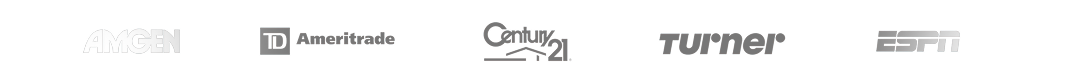Our Partners - Amgen, TD Ameritrade, Century 21, Turner, and more